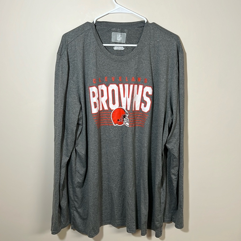 Cleveland Browns Football Grey Long Sleeve Tee XXL